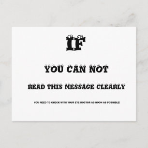 Cartão Postal Cartão-postal de teste visual