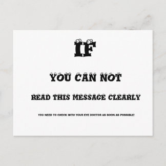 Cartão Postal Cartão-postal de teste visual