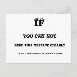 Cartão Postal Cartão-postal de teste visual