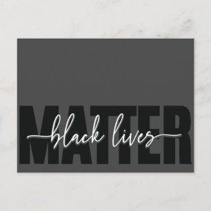 Cartão Postal Cartão-postal de Tipografia Black Loves Matter
