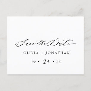 Cartão Postal Cartão-postal de tipografia de Script Elegante Pre