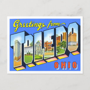 Cartão Postal Cartão-postal de Toledo, Ohio Vintage.