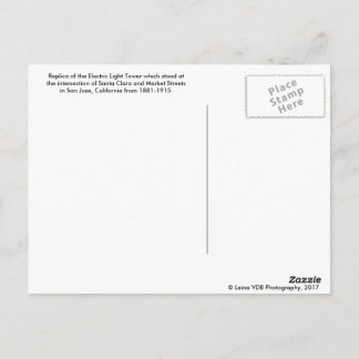 Cartão Postal Cartão-postal de torre elétrica San Jose