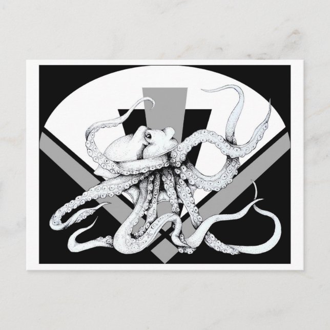 Cartão Postal Cartão-postal de torre Octopus do ZNDC Studio (Frente)