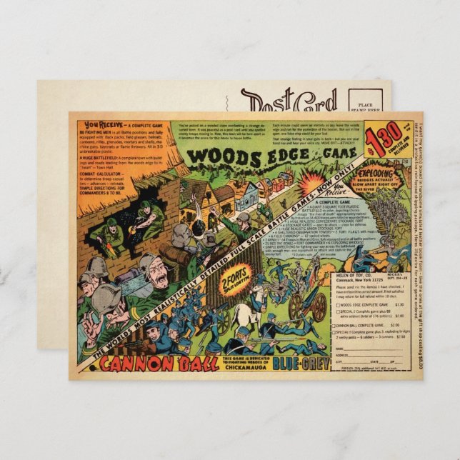 Cartão Postal Cartão-postal de Toy Soldiers Vintage (Frente/Verso)