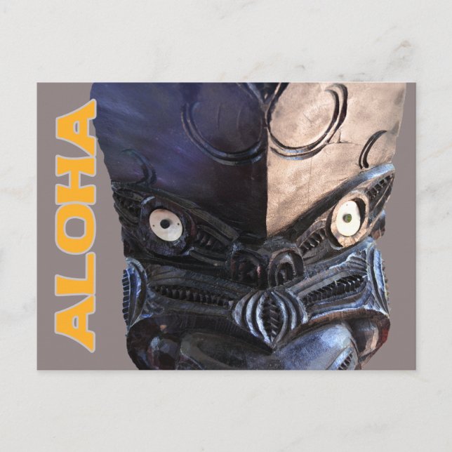 Cartão Postal Cartão-postal de transporte de Tiki Havaiano (Frente)