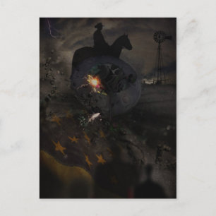 Cartão Postal Cartão-postal de travamento de OVNI assustador