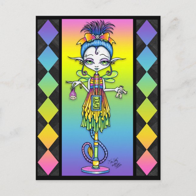 Cartão Postal Cartão-postal de Troll Freak Pixie Stick Sideshow (Frente)