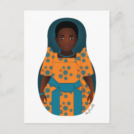 Cartão Postal Cartão-postal de Uganda Matryoshka
