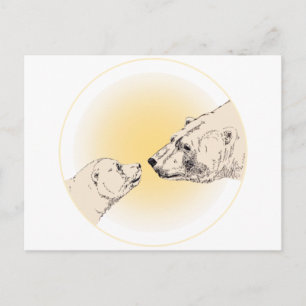 Cartão Postal Cartão-postal de Urso Polar - Cartazes-Mãe e Cubo