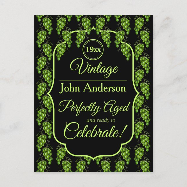 Cartão Postal Cartão-postal de Uvas Verdes (Frente)