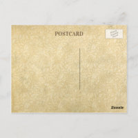 Cartão-postal de Vazio de Papel Floral Vintage
