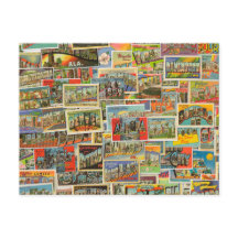 Cartão-postal de Vazio viagens vintage