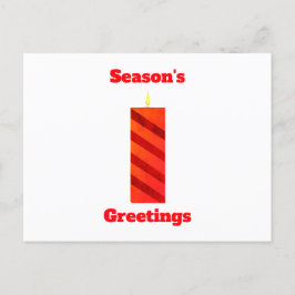 Cartão Postal Cartão-postal de Velas Vermelha para Saudações da 