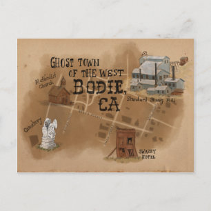 Cartão Postal Cartão-postal de viagem: Cidade Fantasma de Bodie 