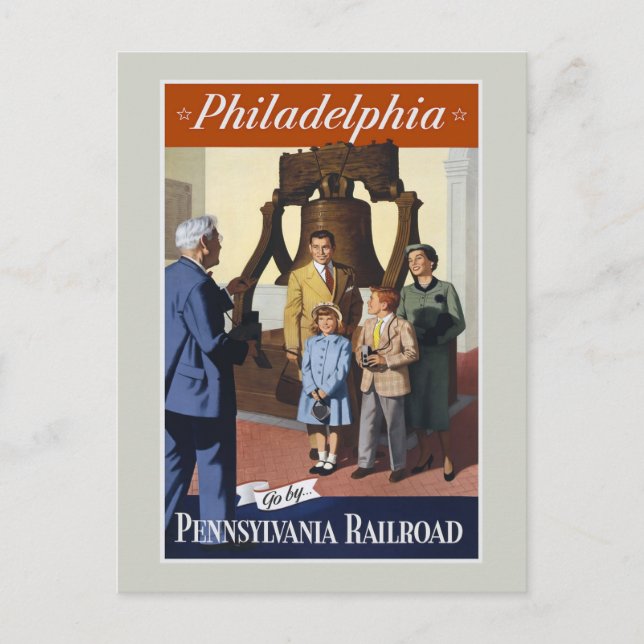 Cartão Postal Cartão-postal de Viagens vintage Philadelphia (Frente)