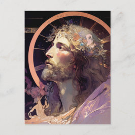 Cartão Postal Cartão-postal de vidro congelado gerado por Jesus 