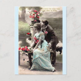 Cartão Postal Cartão-Postal De Vintagem Com O Amor Parisiense No
