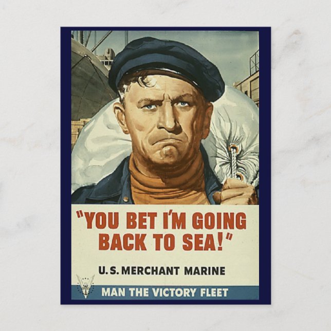 Cartão Postal Cartão-postal de volta ao mar (Frente)
