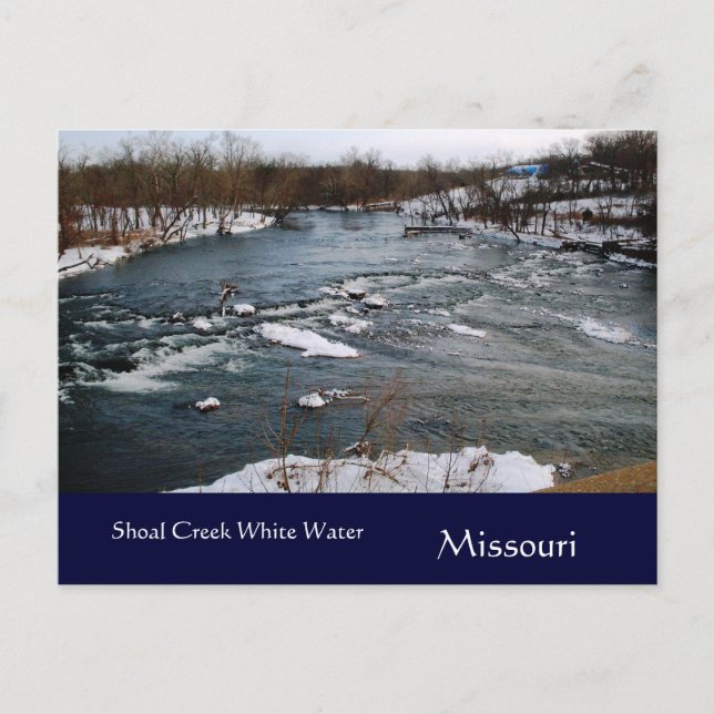 Cartão Postal Cartão-postal de Winter White Water Missouri (Frente)