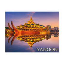 Cartão-postal de Yangon, Myanmar (Birmânia)