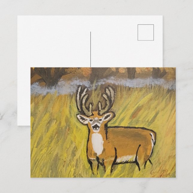Cartão Postal Cartão-postal Deer In Fall (Frente/Verso)