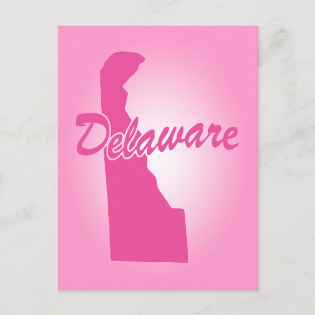 Cartão Postal Cartão-postal Delaware de Estado Rosa (Frente)