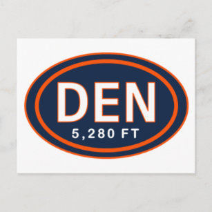 Cartão Postal Cartão-postal Denver CO 5.280 FT Blue & Orange de 
