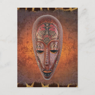 Cartão Postal Cartão-postal - Design africano para todas as ocas
