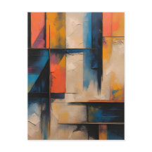 Cartão-postal Design de Onda Retroativo 01