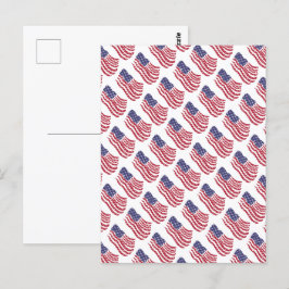 Cartão Postal Cartão-postal Design de Padrão de Sinalizador Azul