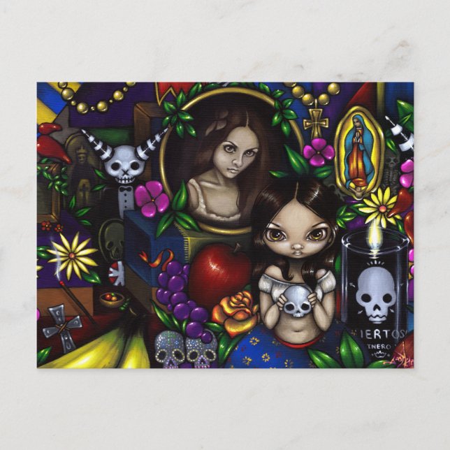 Cartão Postal Cartão-postal "Dia de los Muertos" (Frente)
