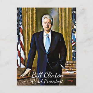 Cartão Postal Cartão-postal do 42º Presidente do Bill Clinton