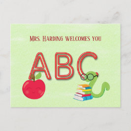 Cartão Postal Cartão-postal do ABC Neon Letters