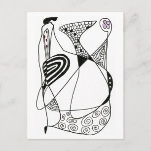 Cartão Postal Cartão-postal do Abstrato "Dancing Hen"