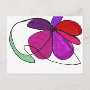 Cartão Postal Cartão-postal do Abstrato de "Dança de Flor"