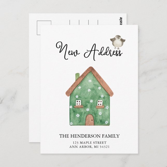 Cartão Postal Cartão-postal do Anúncio de Movimentação do Recort (Frente/Verso)