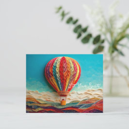 Cartão Postal Cartão-postal do Balão de Ar Quente Enchido