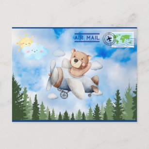 Cartão Postal Cartão-postal do Bear Flying