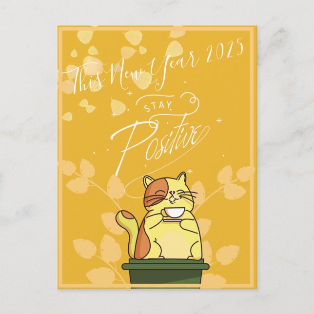 Cartão Postal Cartão-postal do Calendário Cat 2025 (Frente)