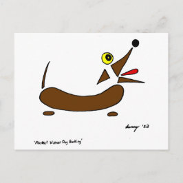 Cartão Postal Cartão-postal do cão Abstrato Wiener