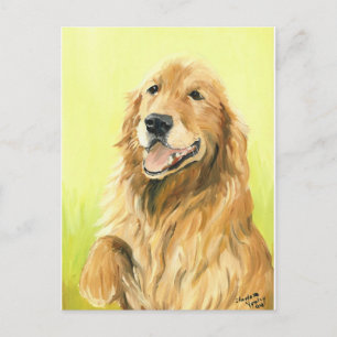 Cartão Postal Cartão-postal do Cão do Retriever do ouro