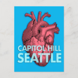 Cartão Postal Cartão-postal do Capitol Hill Seattle Heart Love
