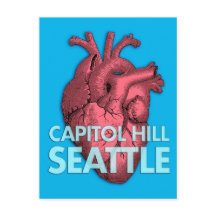 Cartão-postal do Capitol Hill Seattle Heart Love