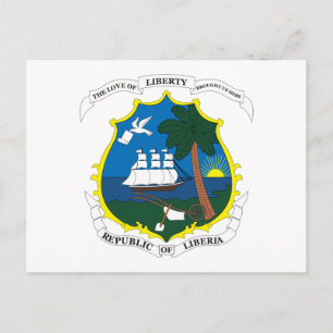 Cartão Postal Cartão-postal do Casaco de Armas da Libéria