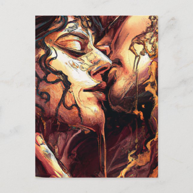 Cartão Postal Cartão-postal do casal no Amor (Frente)
