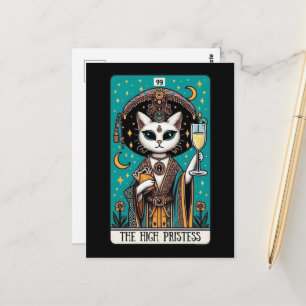 Cartão Postal Cartão-postal do Cat Tarot, de Alta Sacerdote