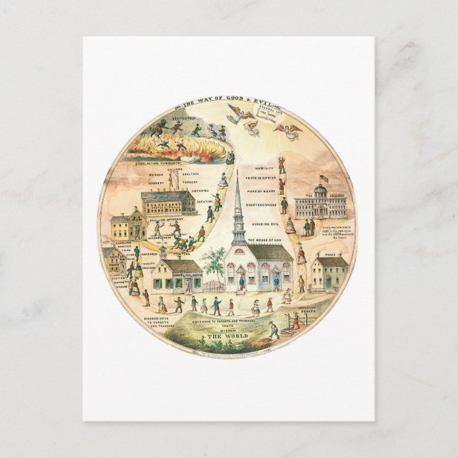 Cartão Postal Cartão-postal do Céu Bom e Mau (Frente)