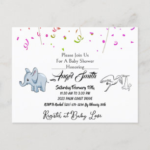 Cartão Postal Cartão-postal do chá de fraldas