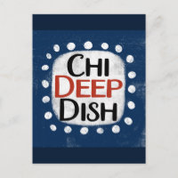 Cartão-postal do Chicago Deep Dish